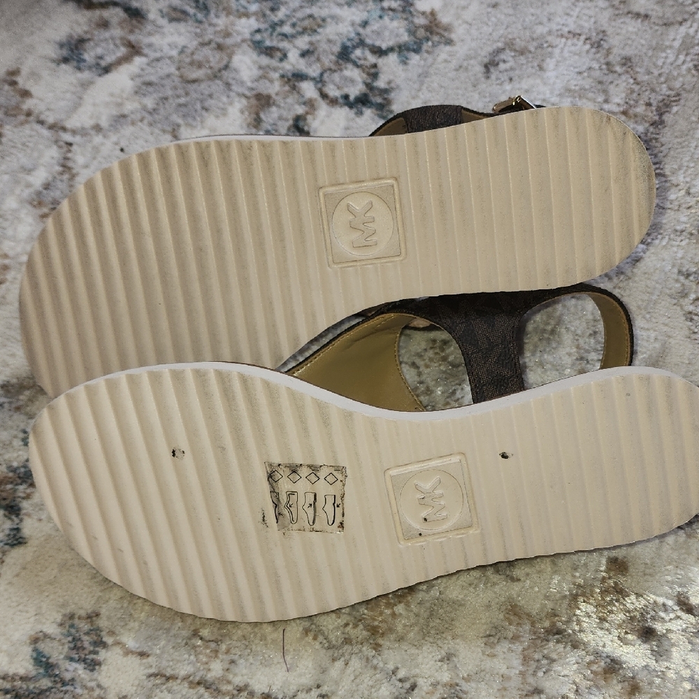 Michael Kors Brown and Gold Sandals - Picture 7 of 7
